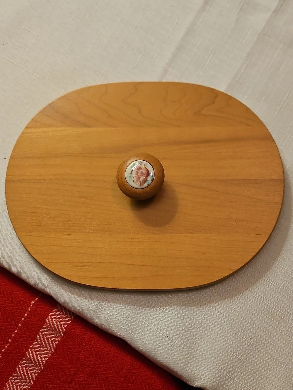 Longaberger 2001 Moms DAY VTG BLOSSOMS WOOD LID
